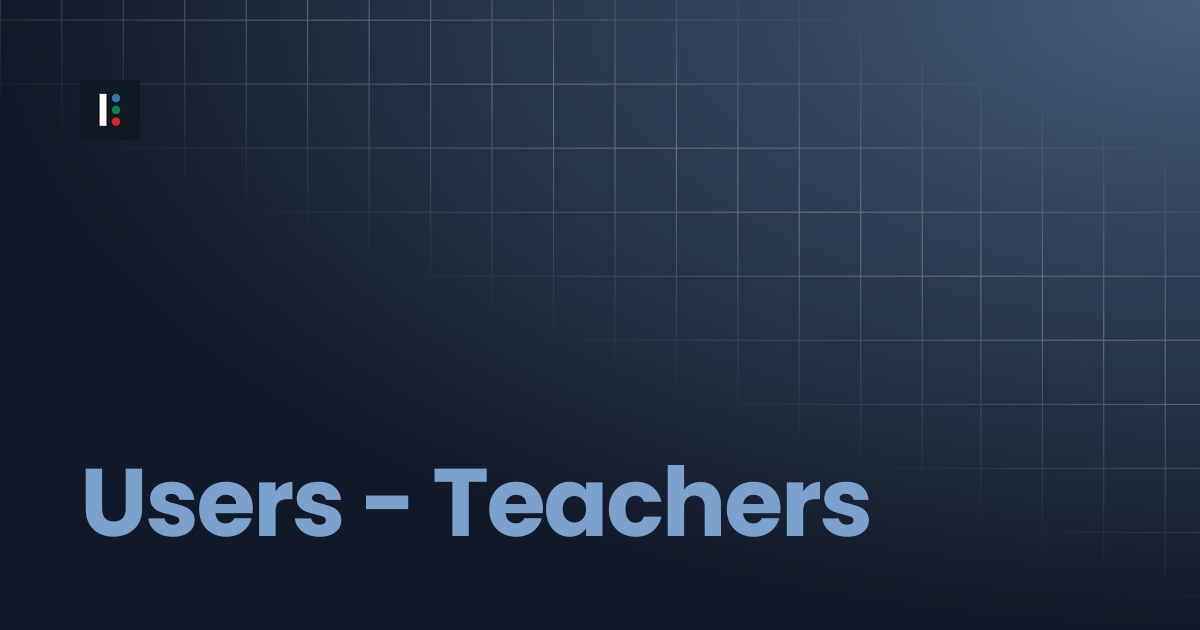 Users - Teachers | Instructure Developer Documentation Portal