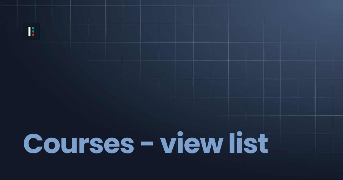 Courses - view list | Instructure Developer Documentation Portal