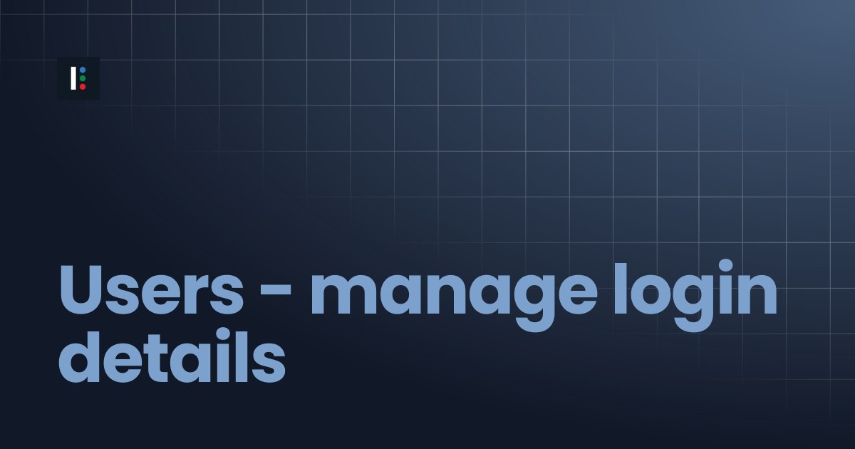 Users - manage login details | Instructure Developer Documentation Portal