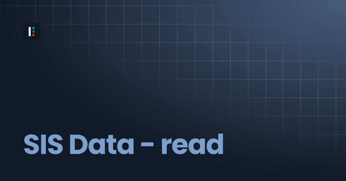 SIS Data - read | Instructure Developer Documentation Portal