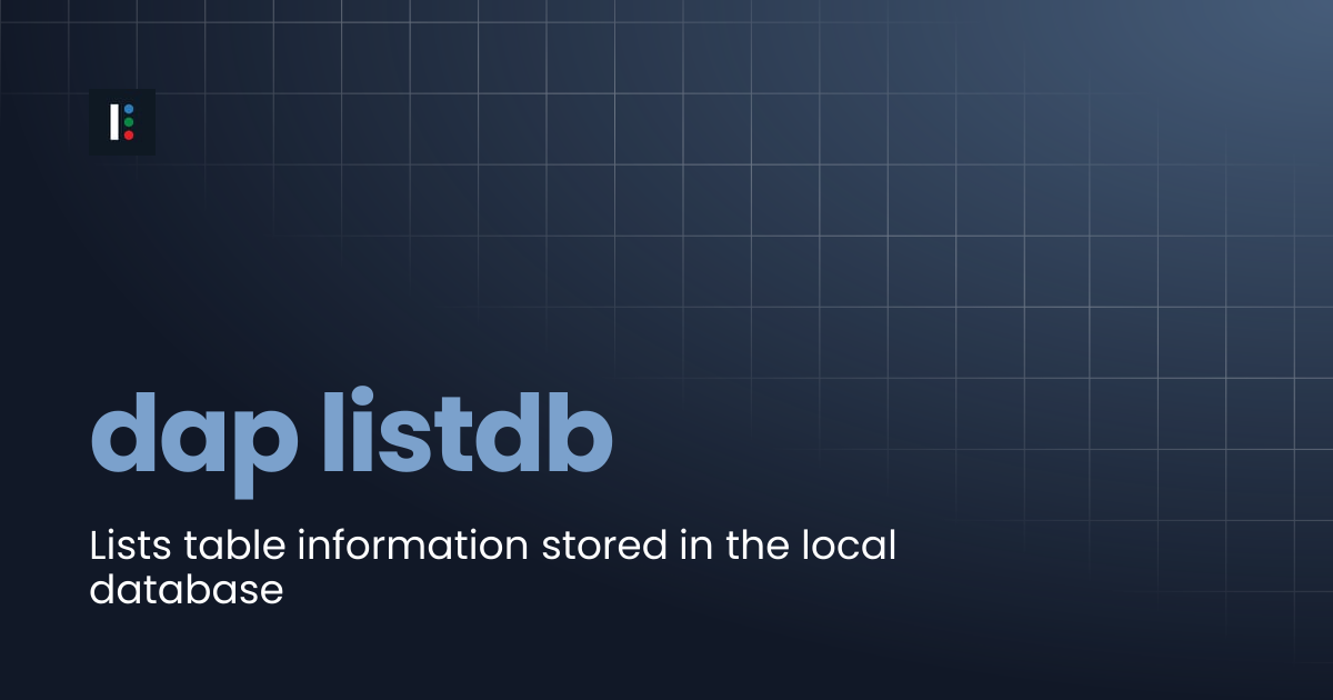 dap listdb | Instructure Developer Documentation Portal